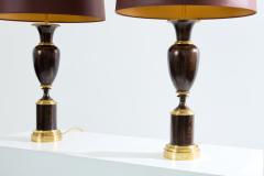 Maison Charles Maison Charles pair of patinated brass lamps 1950s - 3934002