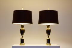 Maison Charles Maison Charles pair of patinated brass lamps 1950s - 3934006