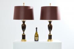 Maison Charles Maison Charles pair of patinated brass lamps 1950s - 3934009