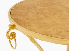 Maison Charles Maison Charles set of 4 brass marble gueridon tables 1960s - 4453934