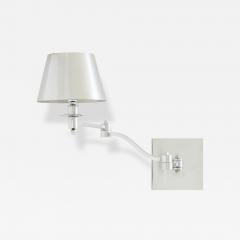 Maison Charles Maison Charles single brushed steel adjustable swing arm sconce 1960s - 4044004