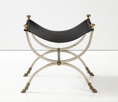 Maison Charles Neo Classical Stool with plain bronze knobs - 2864555