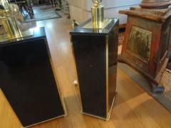Maison Charles Pair of French Marble and Brass Lamps Attributed to Maison Charles - 3638318