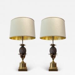 Maison Charles Pair of Maison Charles 1960s Pineapple Table Lamps - 3350189