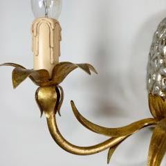 Maison Charles Pair of Maison Charles Gilt Silver Pineapple Wall Lights - 3042072