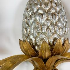 Maison Charles Pair of Maison Charles Gilt Silver Pineapple Wall Lights - 3042073