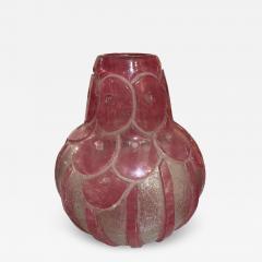Maison Degu Rare Signed French Art Deco Vase by Degu Acid Etched Glass Circa Late 1920s - 4135005