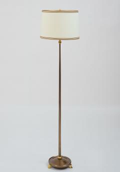 Maison Delisle Pair of Neoclassical Floor Lamps Oxidized Gilt Bronze France 1950s - 4025033