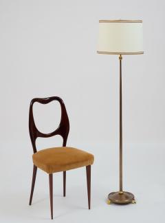 Maison Delisle Pair of Neoclassical Floor Lamps Oxidized Gilt Bronze France 1950s - 4025035