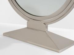 Maison Dominique Maison Dominique Art Deco nickel plate metal vanity mirror 1930s - 4270410