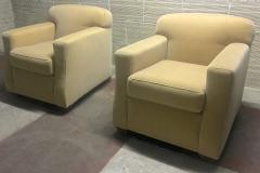 Maison Dominique Maison Dominique Chic Powerful Pair of Club Chair Newly Covered in Mohair Velvet - 449465