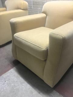 Maison Dominique Maison Dominique Chic Powerful Pair of Club Chair Newly Covered in Mohair Velvet - 449466