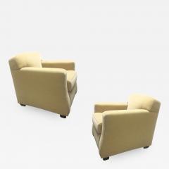 Maison Dominique Maison Dominique Chic Powerful Pair of Club Chair Newly Covered in Mohair Velvet - 450410