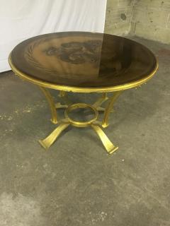 Maison Dominique Maison Dominique Rarest Sturdy Refined Gold Leaf Wrought Iron Coffee Table - 2375726