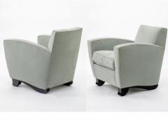 Maison Dominique Maison Dominique rare pair of lounge chairs with refined base - 2375877