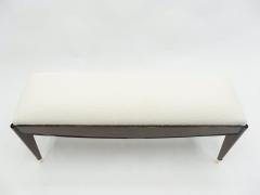 Maison Dominique Rare Maison Dominique French Art Deco bench walnut boucl 1940s - 1860272