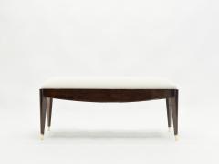 Maison Dominique Rare Maison Dominique French Art Deco bench walnut boucl 1940s - 1860280