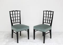 Maison Dominique SET OF 10 FINE FRENCH ART DECO BLACK LACQUERED CHAIRS BY DOMINIQUE - 976976