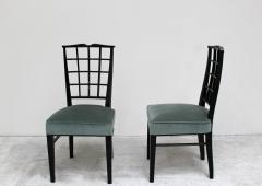 Maison Dominique SET OF 10 FINE FRENCH ART DECO BLACK LACQUERED CHAIRS BY DOMINIQUE - 976977