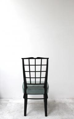 Maison Dominique SET OF 10 FINE FRENCH ART DECO BLACK LACQUERED CHAIRS BY DOMINIQUE - 976980