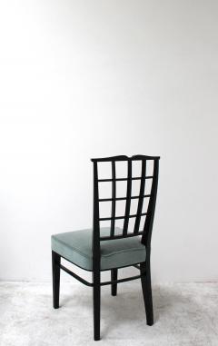 Maison Dominique SET OF 10 FINE FRENCH ART DECO BLACK LACQUERED CHAIRS BY DOMINIQUE - 976982