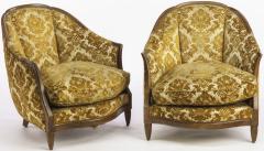 Maison Dominique maison Dominique early art deco pair of comfy club chairs in vintage condition - 1651497