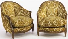 Maison Dominique maison Dominique early art deco pair of comfy club chairs in vintage condition - 2375937