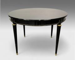 Maison Gouff Louis XVI Style Hollywood Regency Dining Table Black Lacquer - 3908088