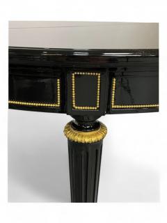 Maison Gouff Louis XVI Style Hollywood Regency Dining Table Black Lacquer - 3908093