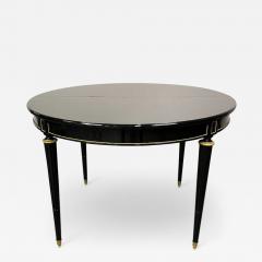 Maison Gouff Louis XVI Style Hollywood Regency Dining Table Black Lacquer - 3909721