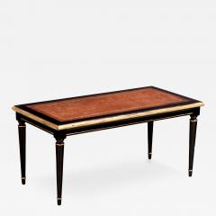 Maison Jansen 1940s French Maison Jansen Leather Top Coffee Table - 4574418