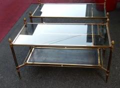 Maison Jansen 1950 1970 Pair of Coffee Table Maison Jansen with Glasses - 3487003