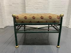 Maison Jansen 1950s French Painted Wrought Iron Bench - 1912806