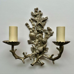 Maison Jansen 1950s Maison Jansen Sea themed Wall Sconce - 4613006
