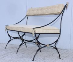 Maison Jansen 1950s Maison Jansen Style Brass And Iron Swan Motif Settee - 1894508