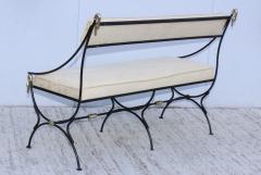 Maison Jansen 1950s Maison Jansen Style Brass And Iron Swan Motif Settee - 1894510