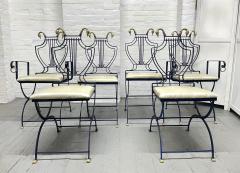 Maison Jansen 1950s Maison Jansen Swan and Lyre Back Chairs - 3191058