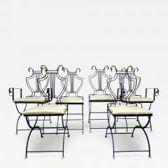 Maison Jansen 1950s Maison Jansen Swan and Lyre Back Chairs - 3193301