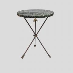 Maison Jansen 1950s Maison Jansen style Directoire green marble top tripod table - 4707915