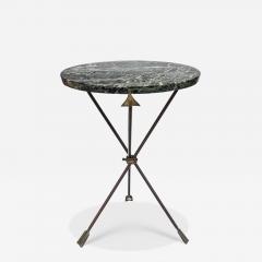 Maison Jansen 1950s Maison Jansen style Directoire green marble top tripod table - 4707916