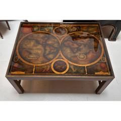 Maison Jansen 1960 s Maison Jansen Eglomise World Globe Cocktail Table - 3396541