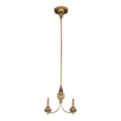 Maison Jansen 1960 s Maison Jansen Neoclassical Pendant Chandelier Light Fixture - 4401634