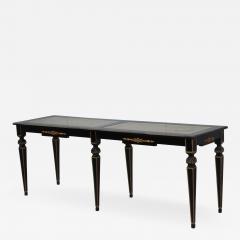 Maison Jansen 1960s Custom Made Long Console With Gold Leaf Top Finish - 1369327