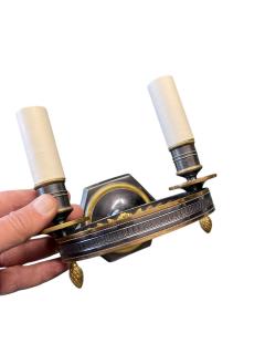 Maison Jansen 1960s Patinated brass sconces by Maison Jansen - 4532892