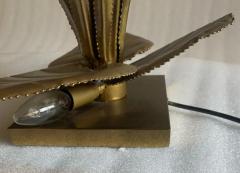 Maison Jansen 1970 Brass Reed Lamp in the Style of Maison Jansen - 2910144