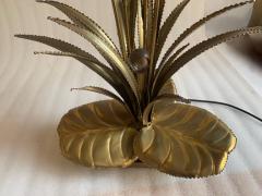 Maison Jansen 1970 Brass Reed Lamp in the Style of Maison Jansen - 2910153