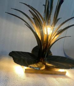 Maison Jansen 1970 Brass Reed Lamp in the Style of Maison Jansen - 2910161