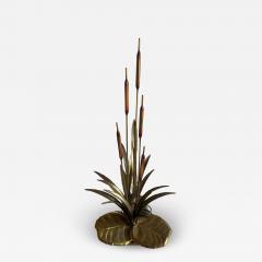 Maison Jansen 1970 Brass Reed Lamp in the Style of Maison Jansen - 2911135