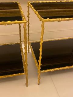 Maison Jansen 1970 Pair Of End Of Sofa In The Style Of Maison Jansen Gilt Bronze 50 X 37 - 3274139