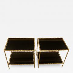 Maison Jansen 1970 Pair Of End Of Sofa In The Style Of Maison Jansen Gilt Bronze 50 X 37 - 3281010